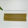 Recyclable biodegradable bamboo drink straw with laser logo